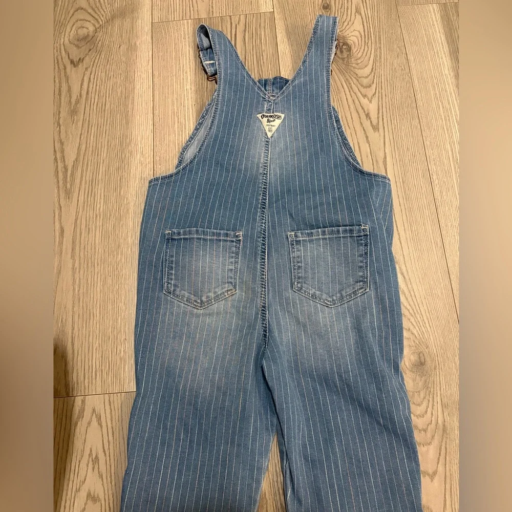 Osh Kosh Pastel Pinstripe Overalls Size 5T